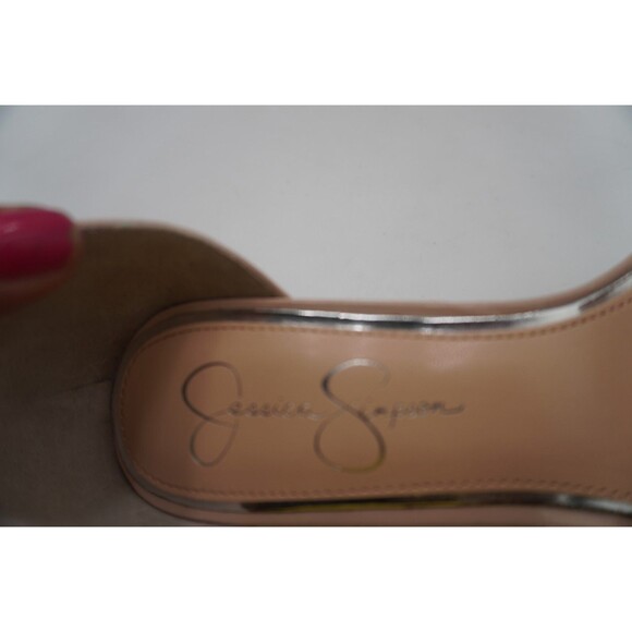 Jessica Simpson Mirena Nude Ankle Dress Open Toe Heel Buckle Sandal Size 9.5M - Picture 9 of 10